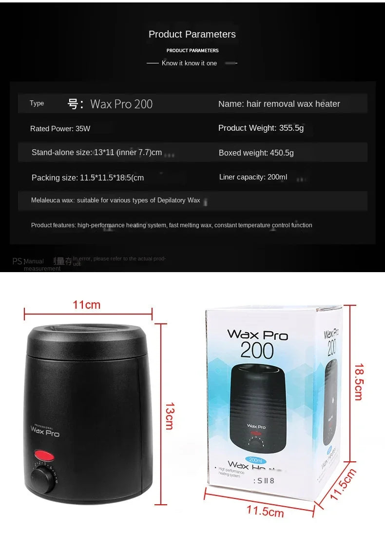 M&T Wear - 200ML Waxing Kit for Men & Women | Hard Wax Warmer for Full Body Hair Removal on Sensitive Skin