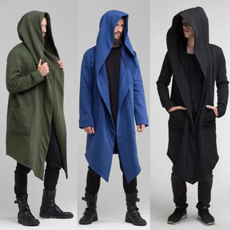 Oversized Hooded Cardigan Jacket - Unisex Spring Warm Coat, Solid Color Hoodie for Men & Women