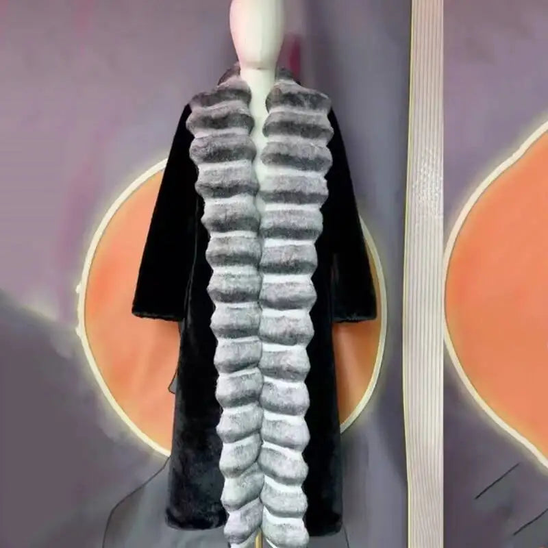 M&T Wear - Women's Faux Sheepskin Loose Fit Winter Coat