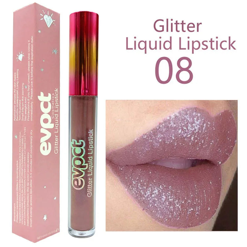 M&T Wear - Diamond Shine 15-Color Glitter Liquid Lipstick