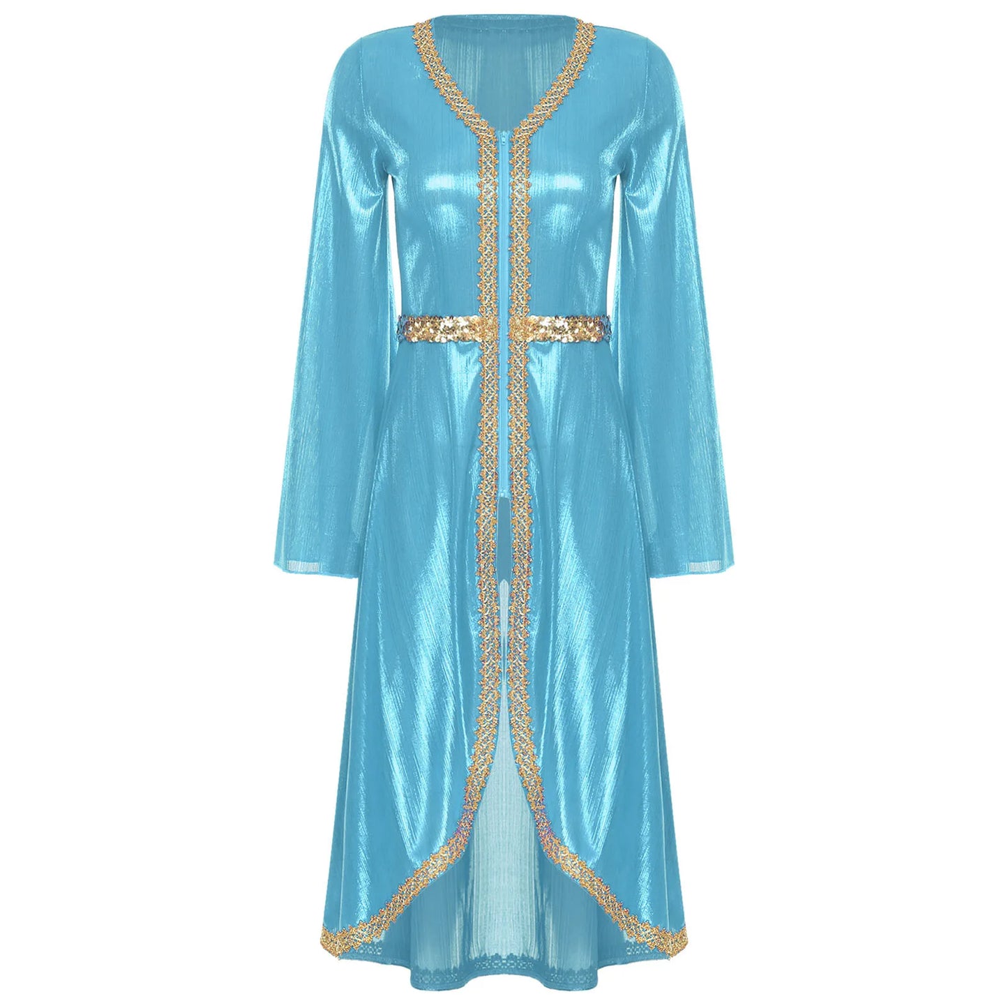 M&T Wear -  Embroidered High Waist Abaya Kaftan Dress