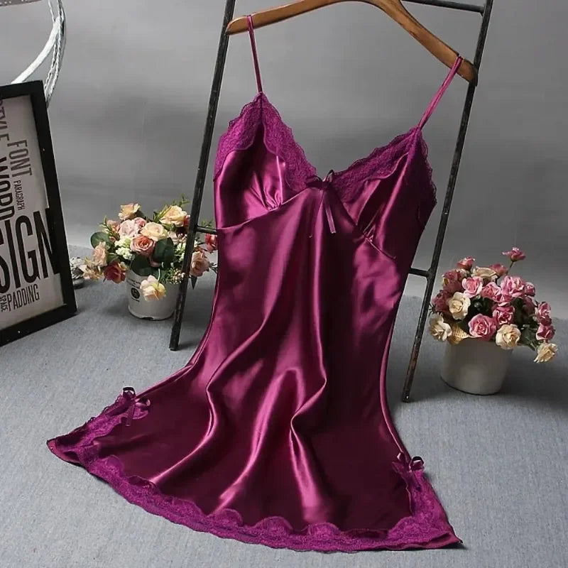 M&T Wear - Sexy Lace Patchwork Camisole Lingerie Nighty Wedding Dress Sleep Wear Nightdress Clothes Women's Nightgowns Sexy Nightwear