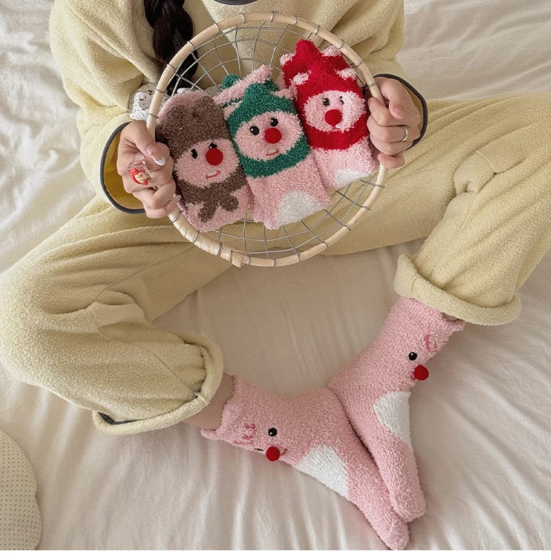 M&T Wear - Winter Women’s Thick Fuzzy Cartoon Socks