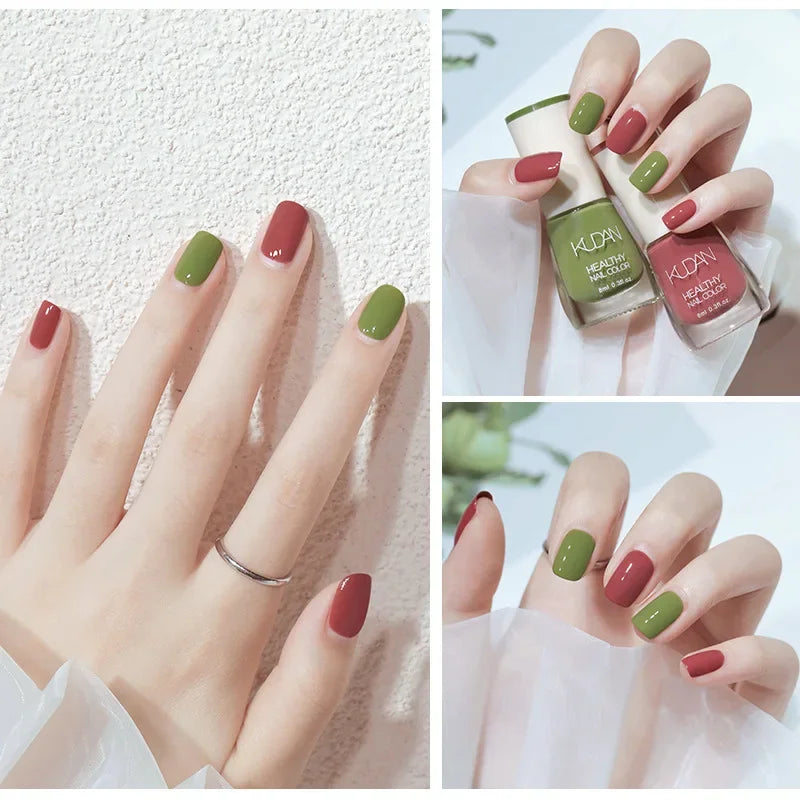 M&T Wear – 8ml White Fine Glitter Nail Polish (No Lamp Needed)