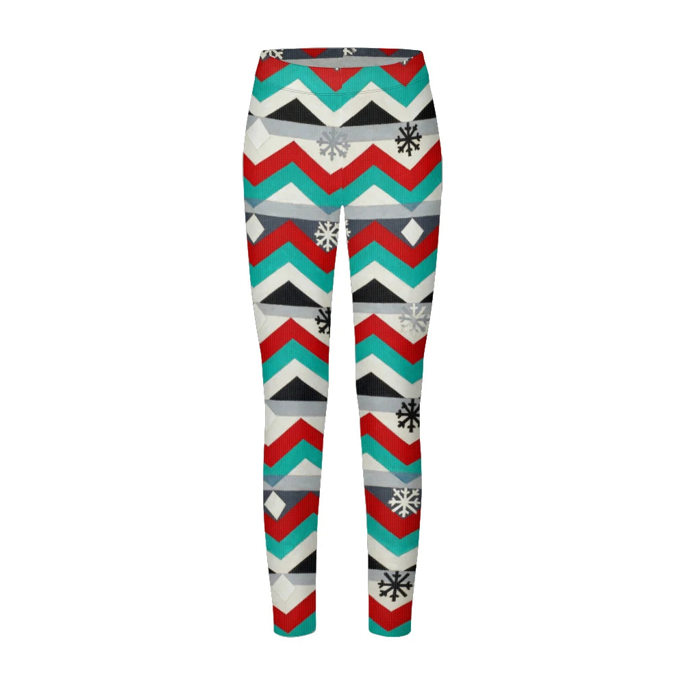 M&T Wear - Winter Snowflake & Checkered Warm Leggings