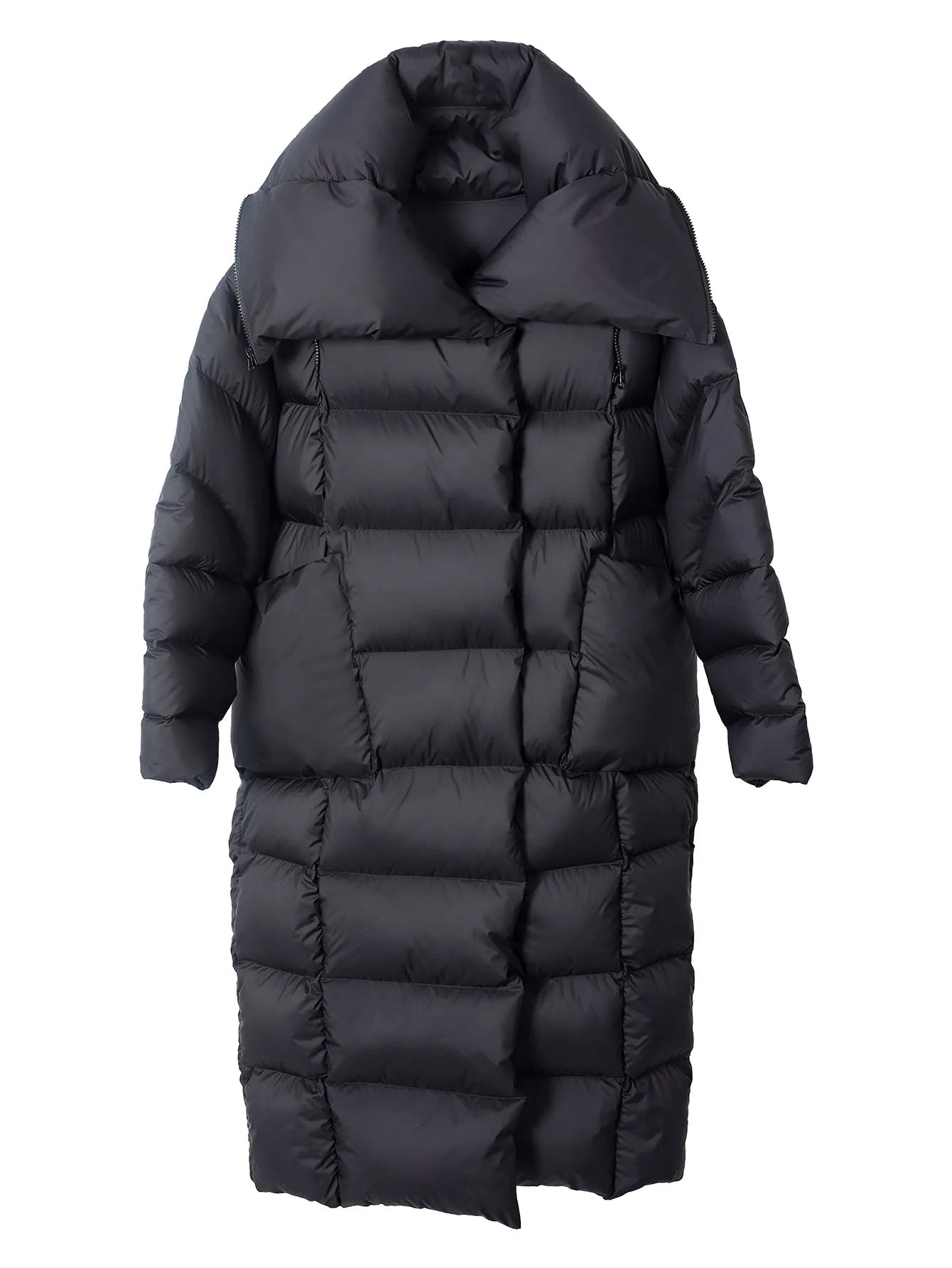 M&T Wear - The Ultimate Luxury Knee-Length White Down Puffer Coat