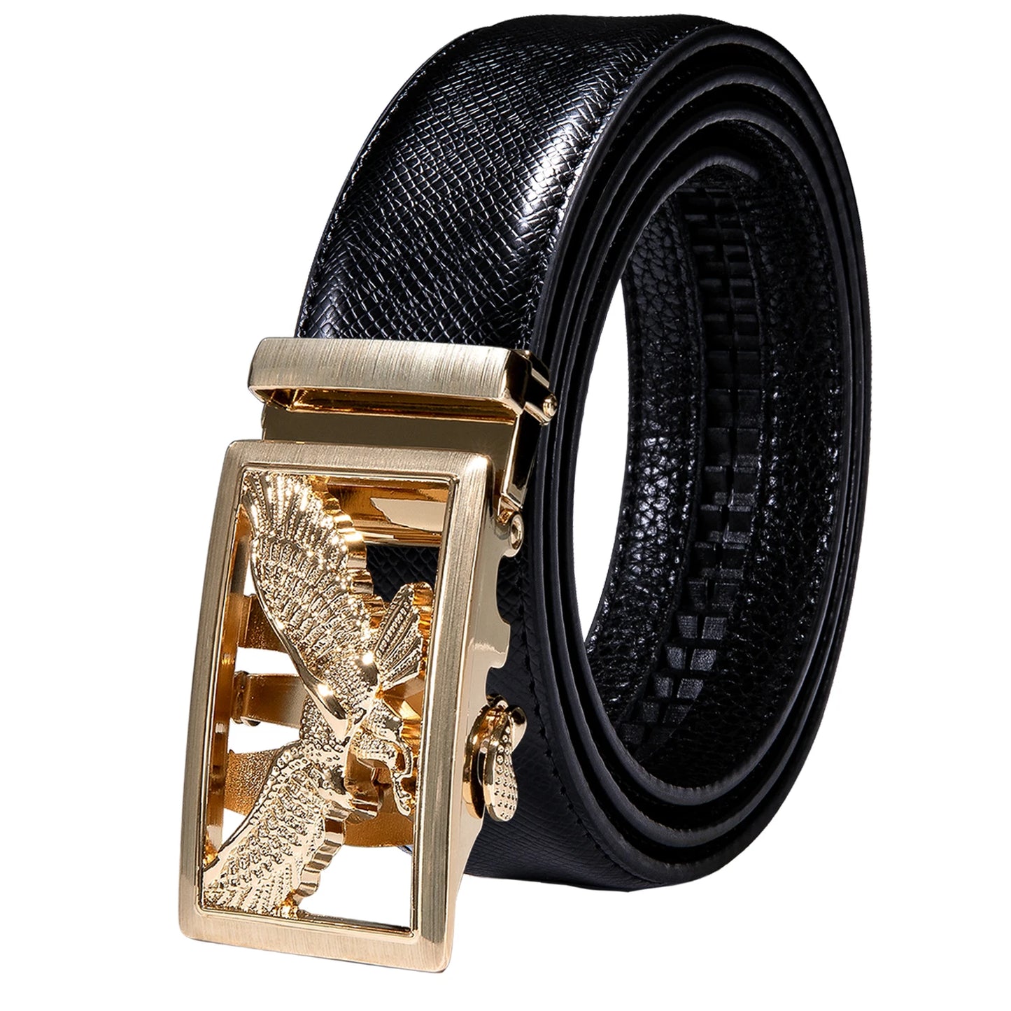 M&T Wear - Luxury Gold Buckle Cowskin Genuine Leather Belt