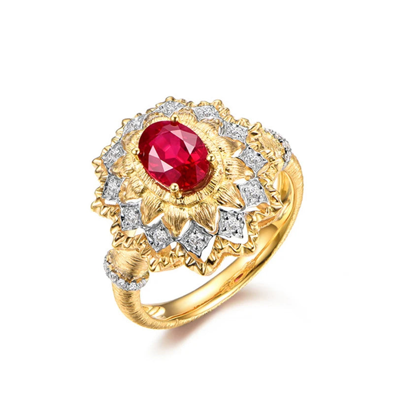 M&T Wear – Vintage Luxury Artificial Ruby Ring for Women