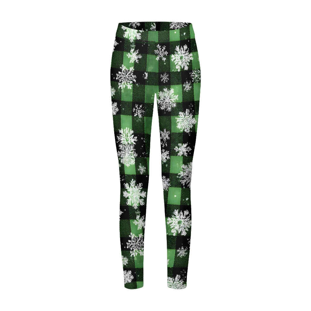 M&T Wear - Winter Snowflake & Checkered Warm Leggings