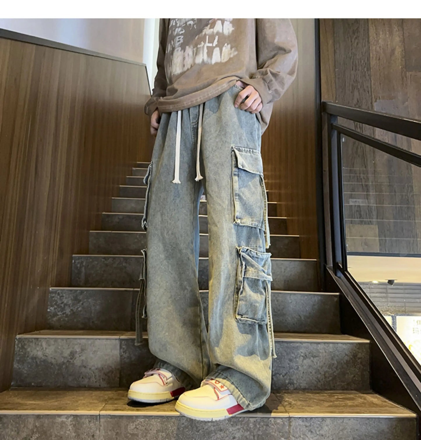 M&T Wear - Men’s Hip Hop Wide-Leg Jeans – Streetwear Style