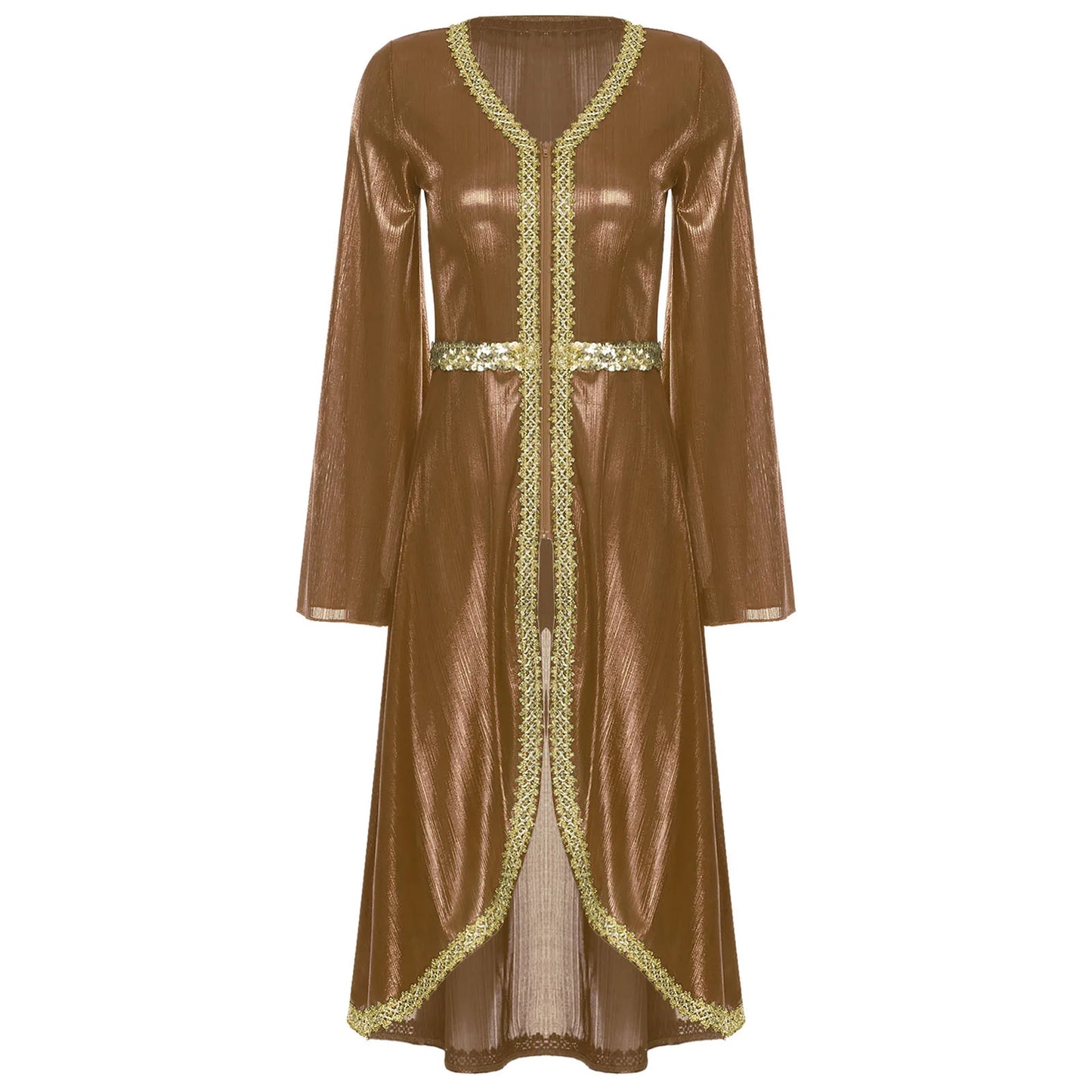 M&T Wear -  Embroidered High Waist Abaya Kaftan Dress