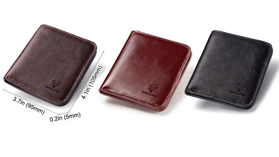 M&T Wear - Slim Cowhide Leather Wallet for Men