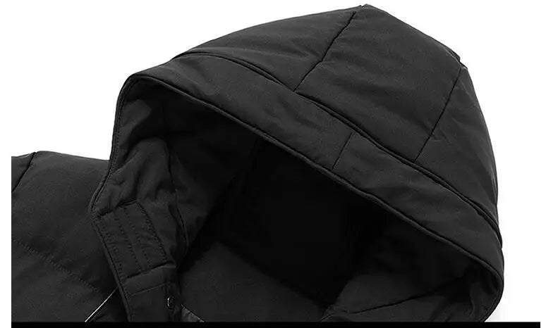 M&T Wear - Men’s Long Winter Down Jacket – Thick Warm Hooded Parka Coat
