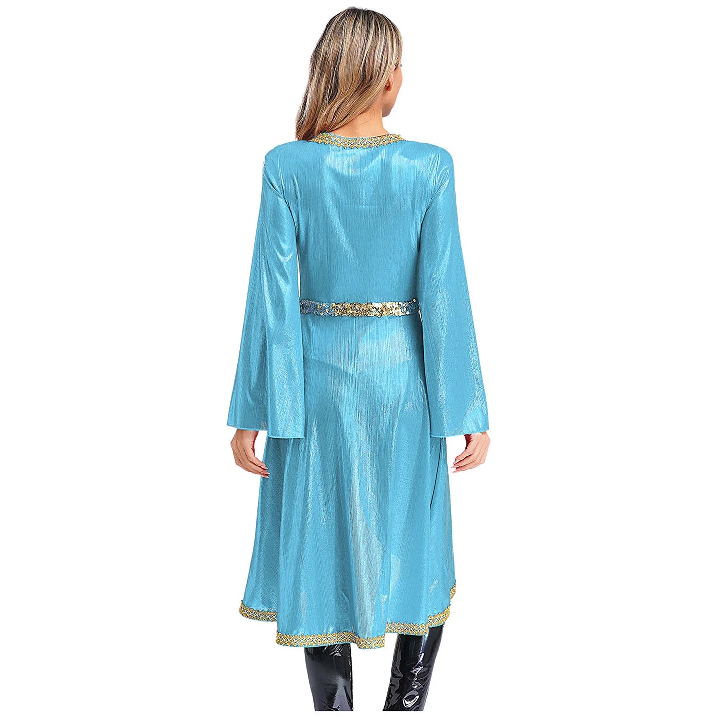 M&T Wear -  Embroidered High Waist Abaya Kaftan Dress