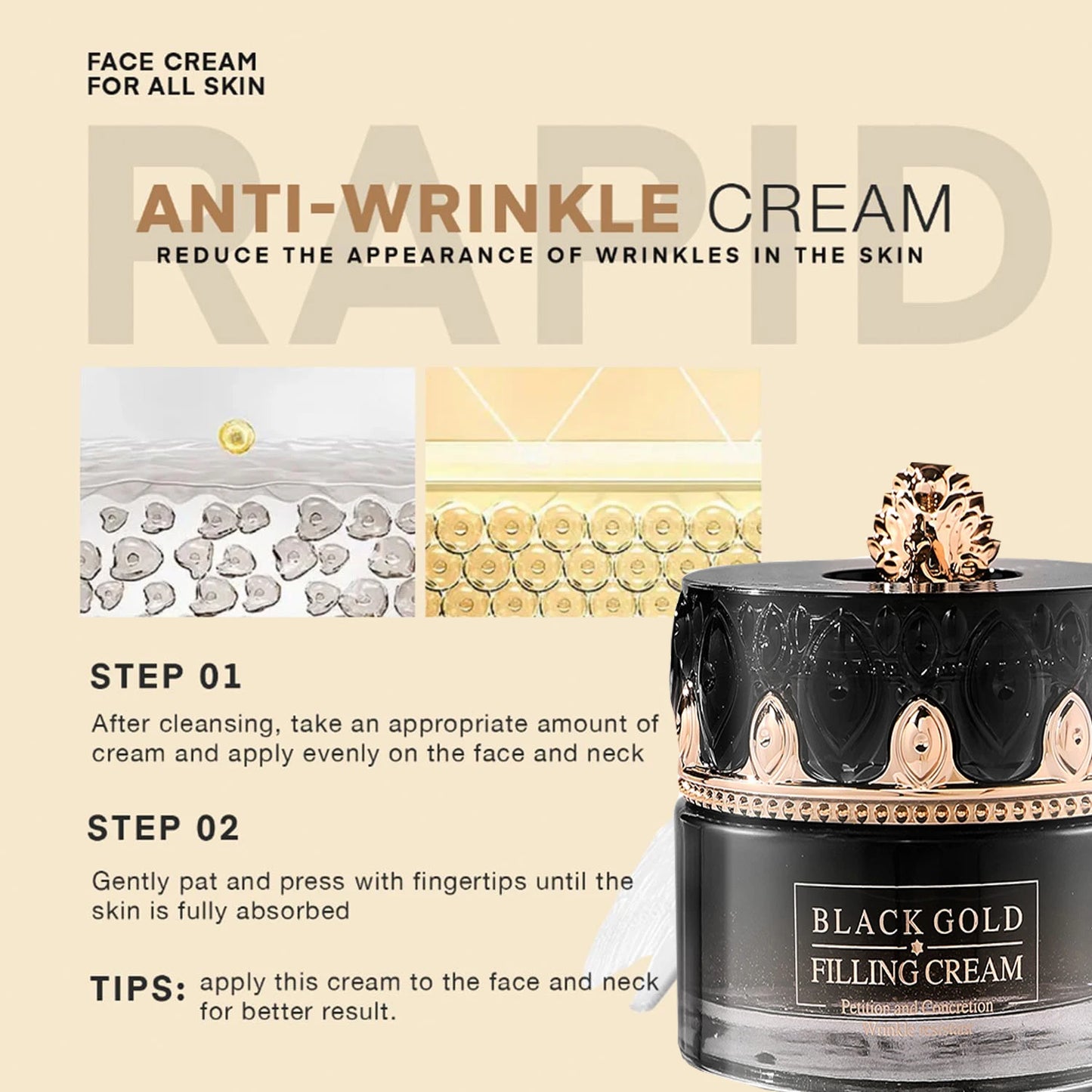 Anti-wrinkle Face Cream Remove Facial Fine Lines Neck Wrinkles Firming Whitening Moisturizing Brightening Anti Aging Cream New