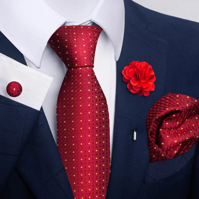 M&T Wear - Luxury Paisley Floral Tie & Accessory Set