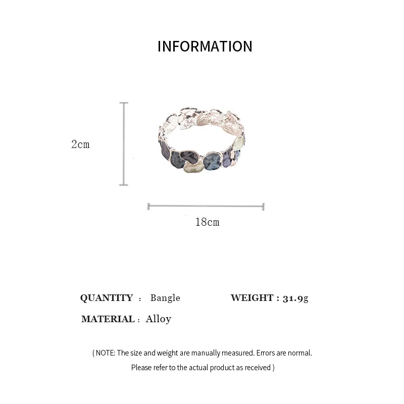 M&T Wear - Irregular Geometric Colorful Dripping Oil Bangle