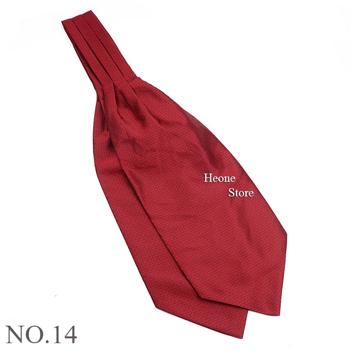 Luxury Mens Scarf Tie Solid Color Dot Geometric Pattern Floral Jacquard Woven Polyester Silk Ascot Cravat Tuxedo Suit Shirt Gift