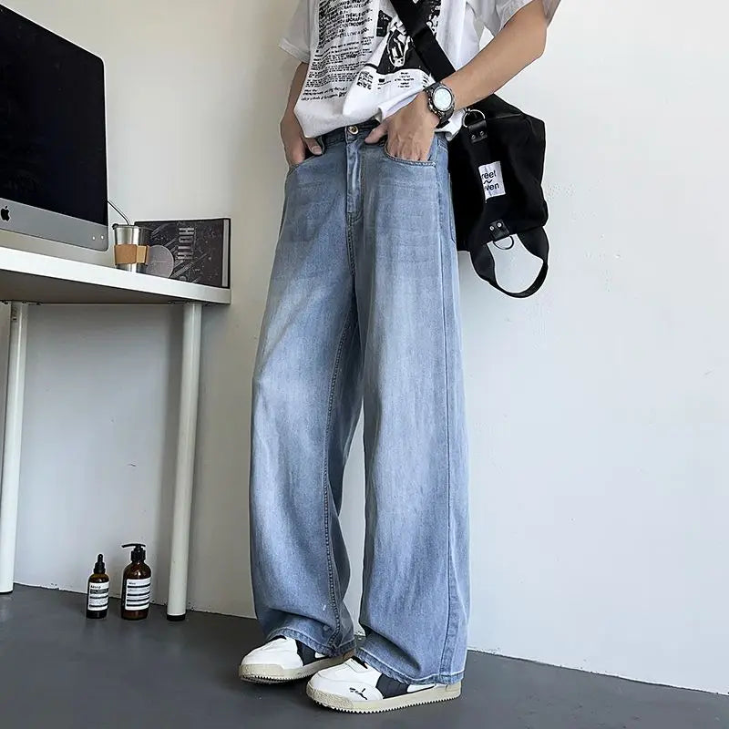 M&T Wear - Men's Jeans Large Denim Baggy Pants Men's Fashion Man Male Trendy Streetwear