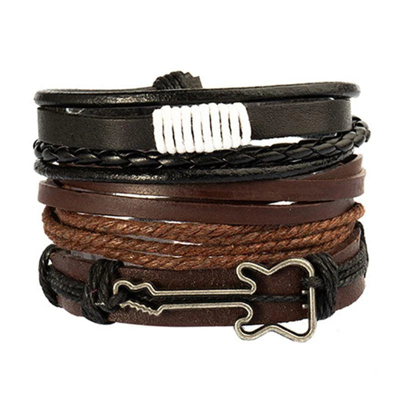 M&T Wear - 06 2024 Leather Braided Bracelet for Men
