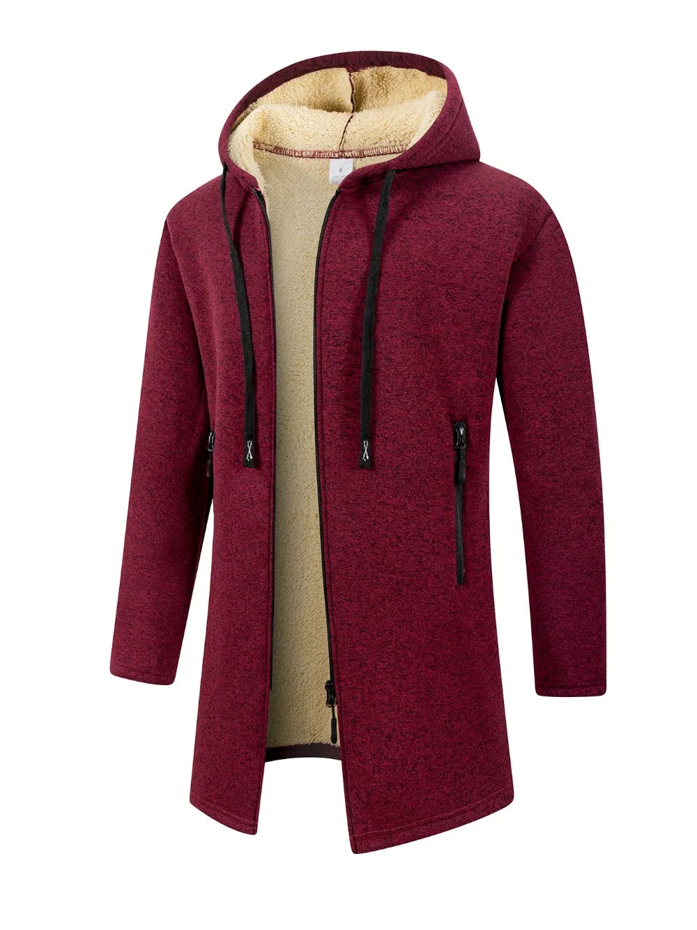 M&T Wear Men’s Thickened Winter Overcoat Hoodie – Warm Fleece Casual Jacket