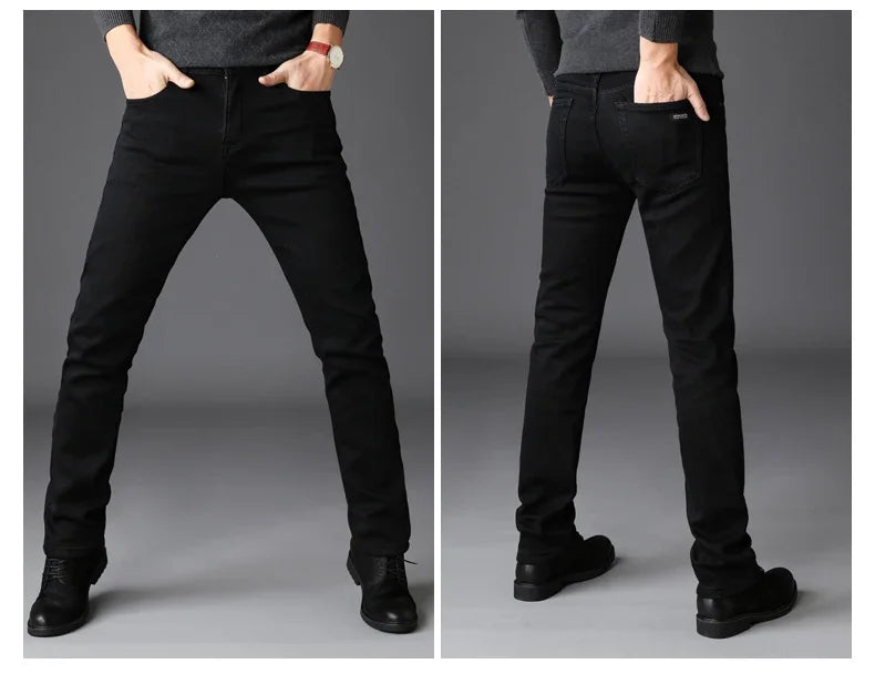 M&T Wear - Men’s Slim Straight Jeans – Smart Casual Everyday Wear