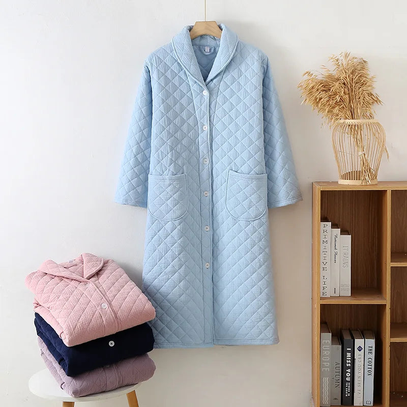 M&T Wear - Warm Cotton Padded Winter Bathrobe