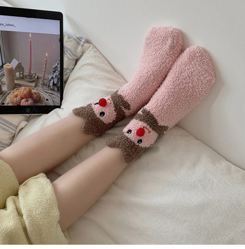 M&T Wear - Winter Women’s Thick Fuzzy Cartoon Socks