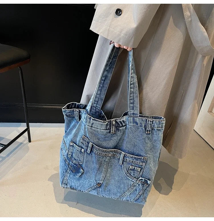 M&T Wear - 2025 Retro Denim Tote Bag for Women