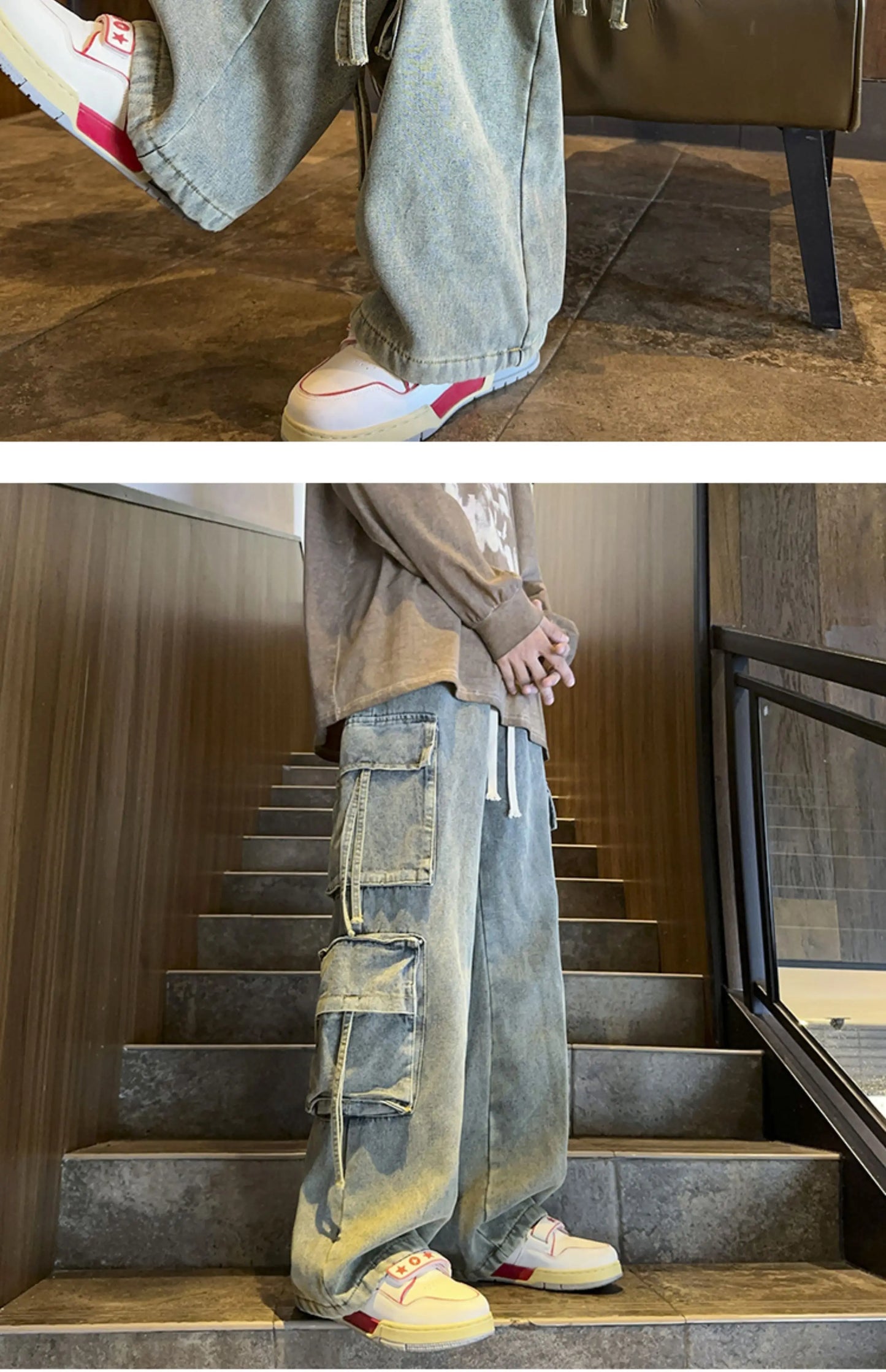 M&T Wear - Men’s Hip Hop Wide-Leg Jeans – Streetwear Style