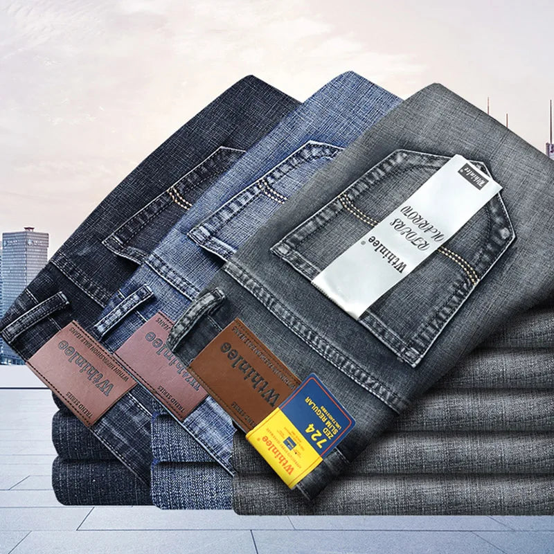 M&T Wear - Men’s Knee-Length Straight Jeans – Smart Casual Style