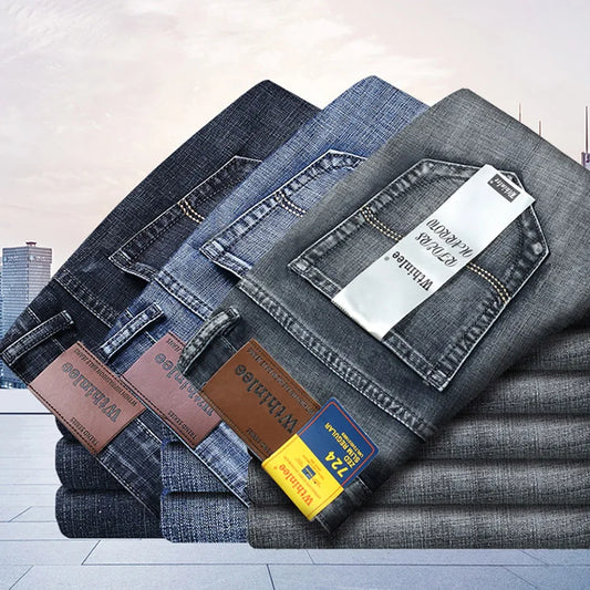 M&T Wear - Men’s Knee-Length Straight Jeans – Smart Casual Style