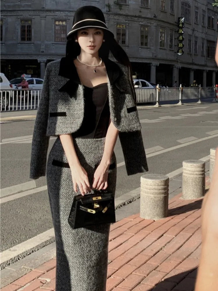 M&T Wear - Sweet Fashion Thickened 2-Piece Skirt Set