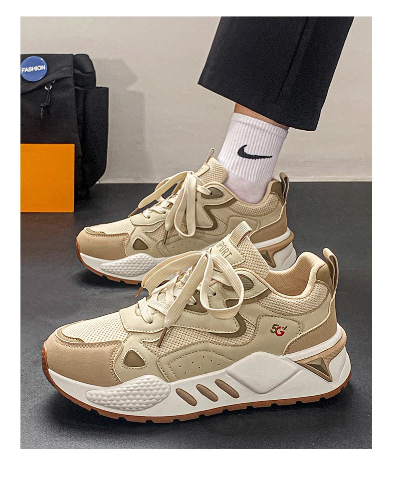 M&T Wear - Men's Casual Shoes Feature A Breathable Mesh Upper and A Thick Sole Making Them Fashionable and Versatile for Casual Wear