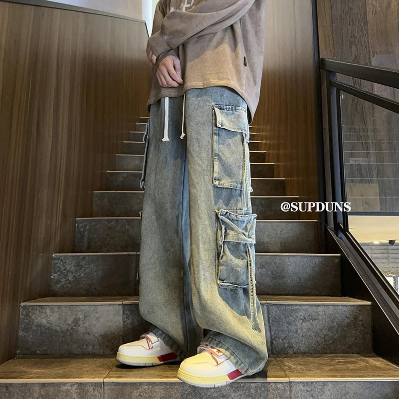 M&T Wear - Men’s Hip Hop Wide-Leg Jeans – Streetwear Style