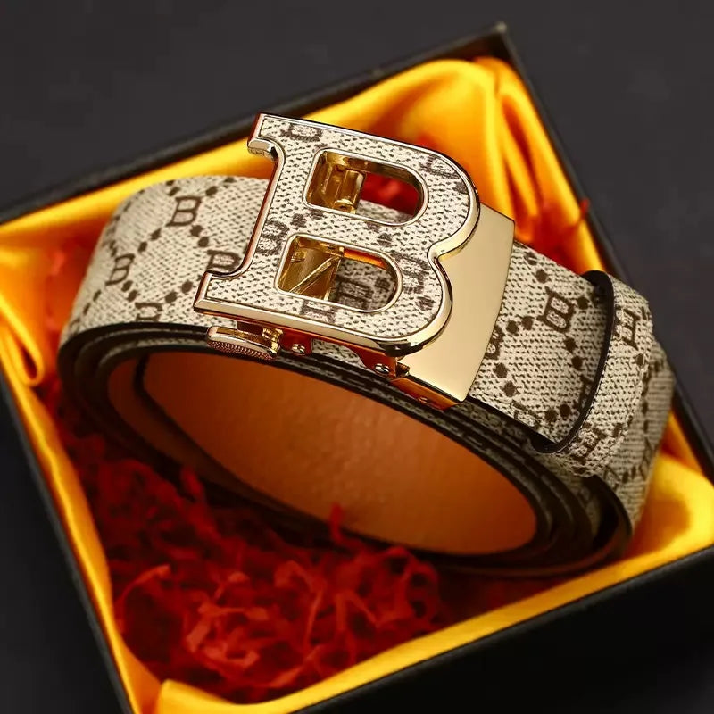 M&T Wear - Sleek Automatic Buckle Split Leather Belt