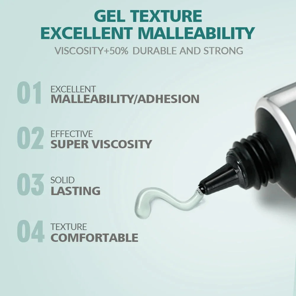 M&T Wear - Soft Nail Tips Gel Glue 20g | Long-Lasting Adhesive for Fake Nails