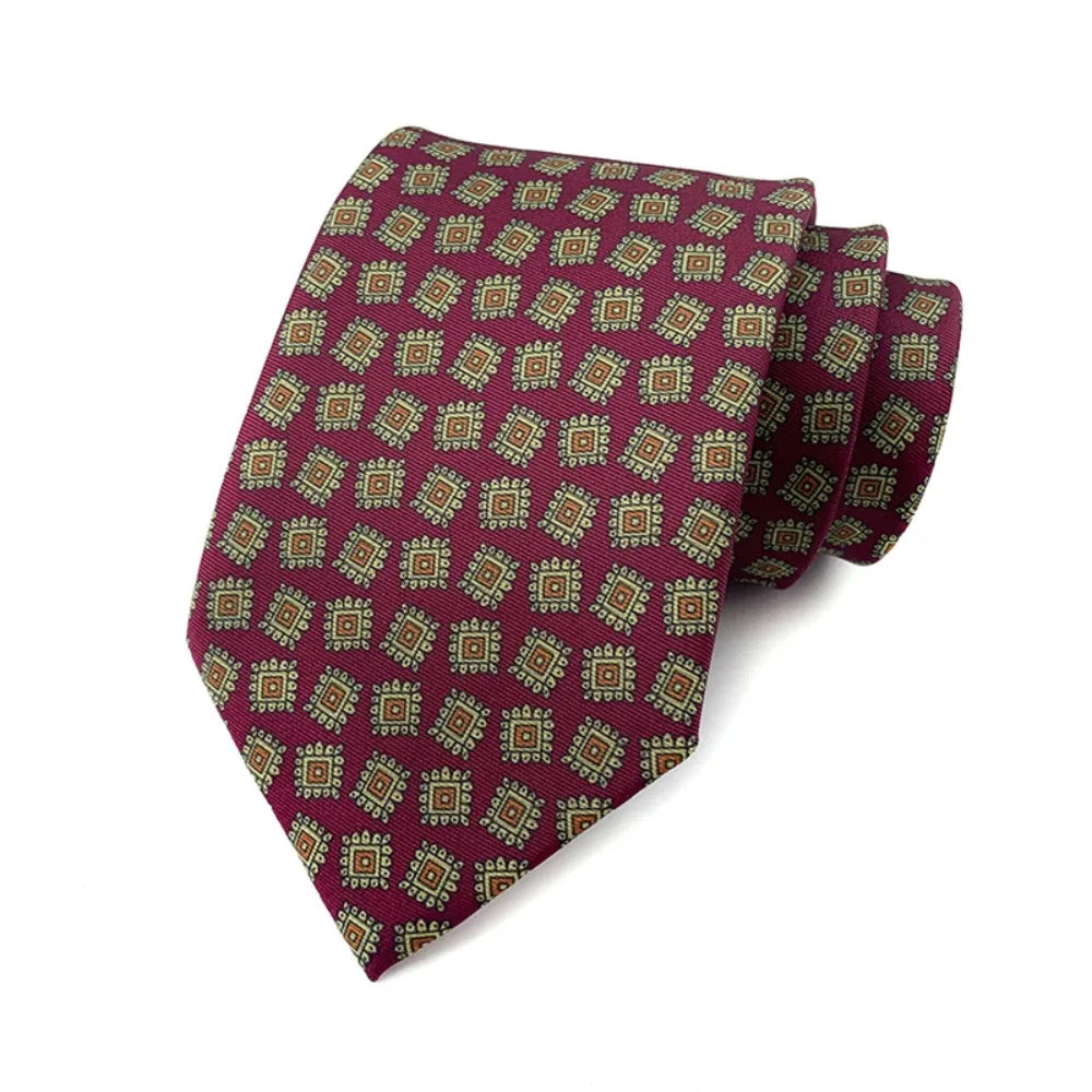 M&T Wear - Luxury Adjustable 8cm Vintage Silk Neck Tie