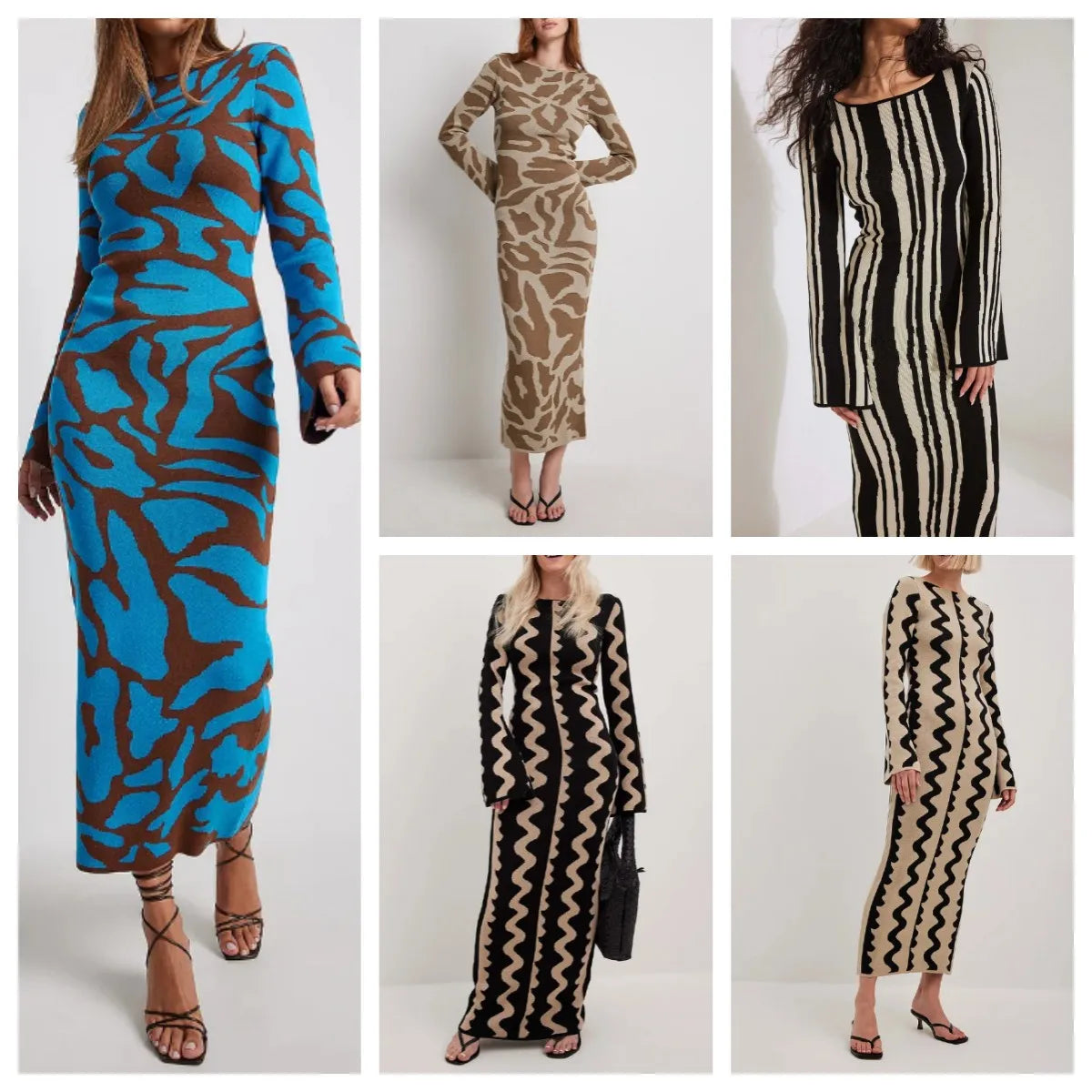 M&T Wear - Elegant Ribbed Knit Maxi Dress