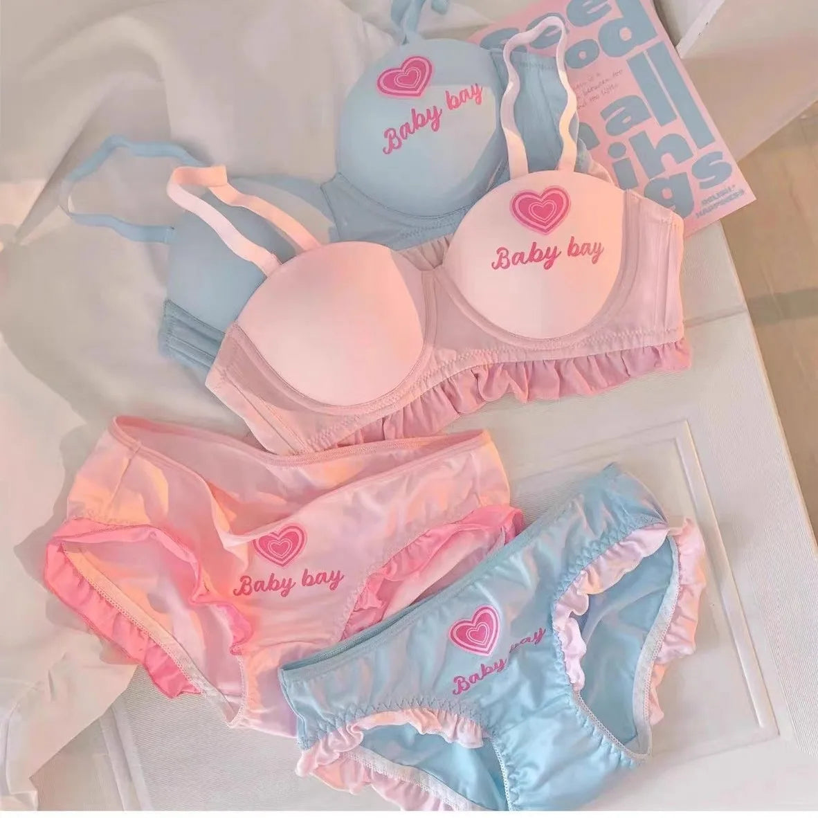 M&T Wear - Lingerie for Girls, A Bra Cover Set Without Underwire That Makes Women Look Rounder and Larger Bra set