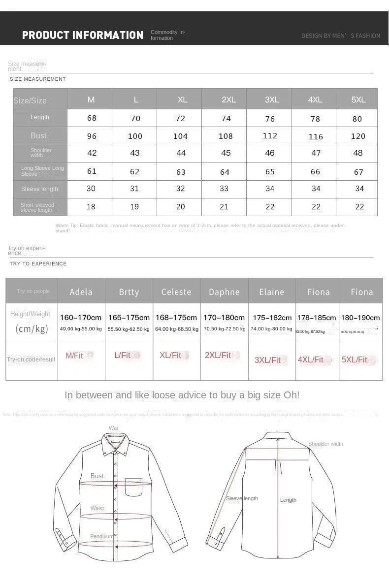 M&T Wear - Spring and Autumn High-end Long-sleeved Men's Fancy Shirt Micro-Stretched Slim Personalized Fashion Printed Shirt