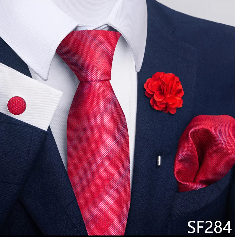 M&T Wear - Luxury Paisley Floral Tie & Accessory Set