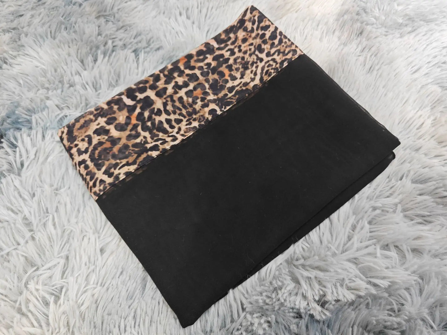 M&T Wear - Leopard Print Chiffon Open Abaya with Zipper