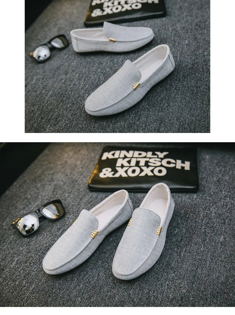 M&T Wear - Shoes Men Casual  Comfort Men Shoes Denim Male Shoes Adult Footwear 2024 New  Loafers Canvas  Sneakers Driving