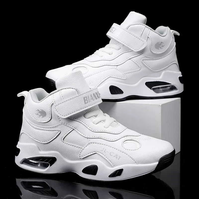 M&T Wear - Kids Basketball Shoes Boys Student Sports Shoes School Daily Outdoor Running Sneakers High Top Children Basketball Sneakers