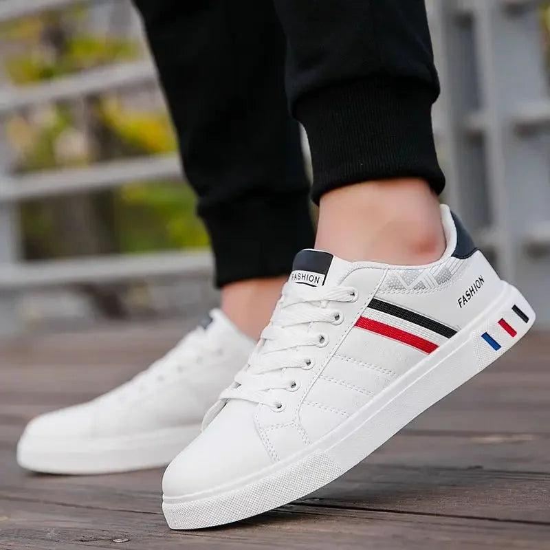 M&T Wear - Men Sneakers Casual Shoes Men Flats Zapatillas Hombre Lightweight Pu Leather Breathable Shoe Mens White Sports Tenis Shoes