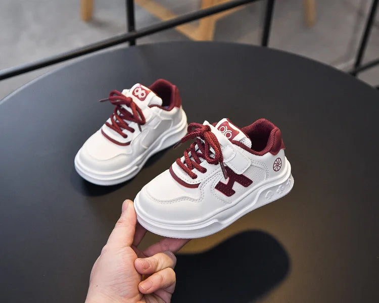 M&T Wear - Kids Basketball Shoes Comfortable Non-slip Students Running Shoes Soft Sole 2025 New Boys Girls Sports Shoes Hook&loop Trendy