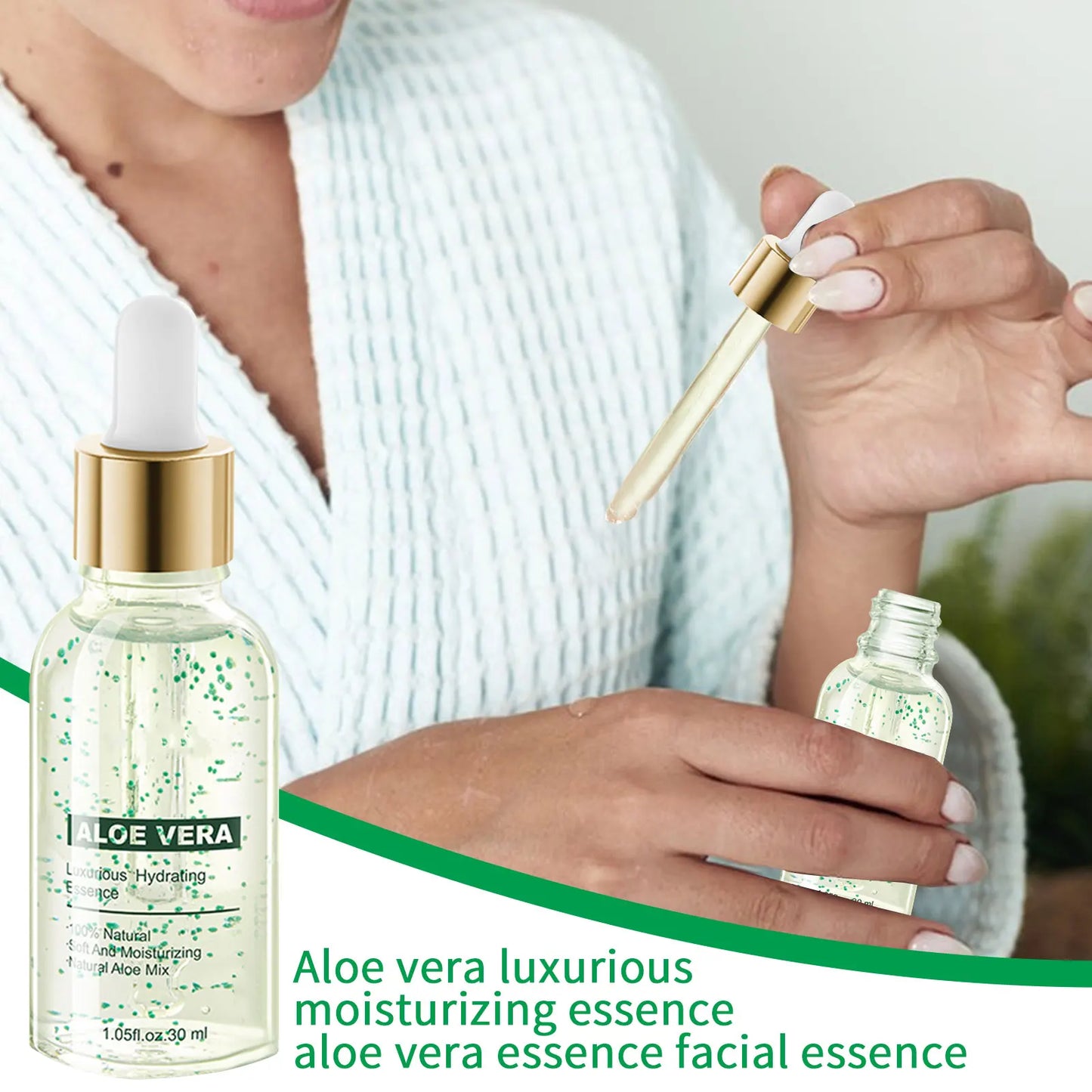 M&T Wear – Organic Aloe Vera Hydrating Essence 30ml | Luxurious Moisturizing & Acne Care Serum