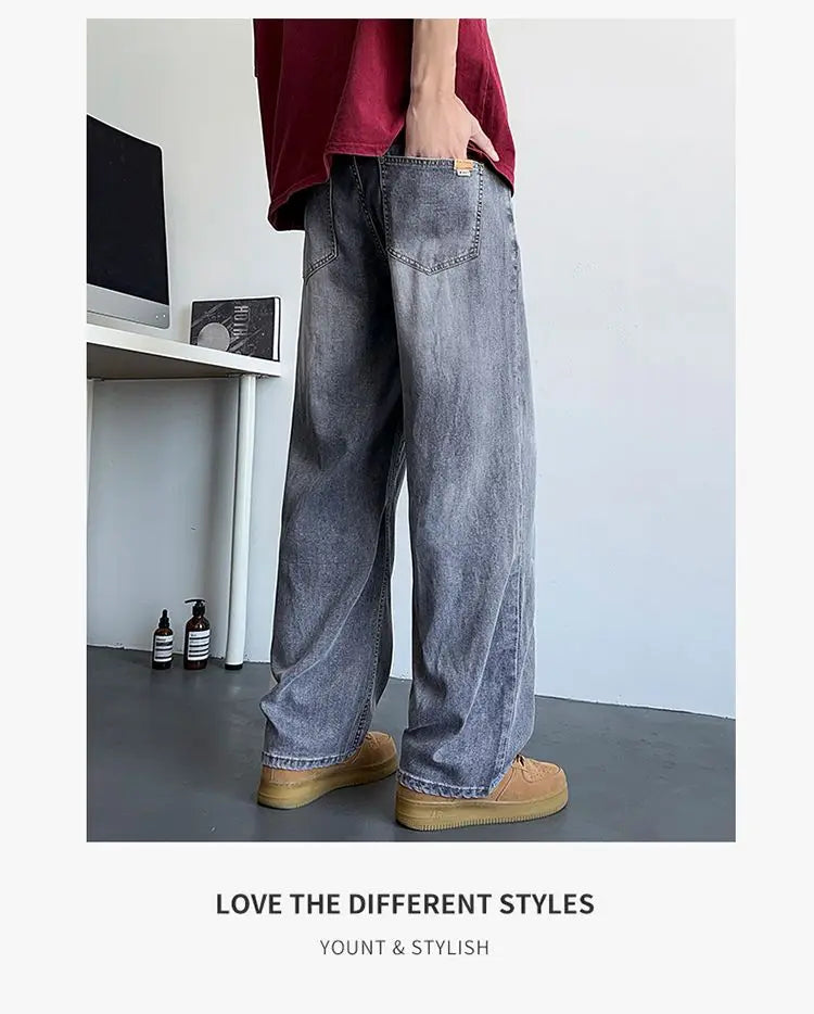 M&T Wear - Men's Jeans Large Denim Baggy Pants Men's Fashion Man Male Trendy Streetwear
