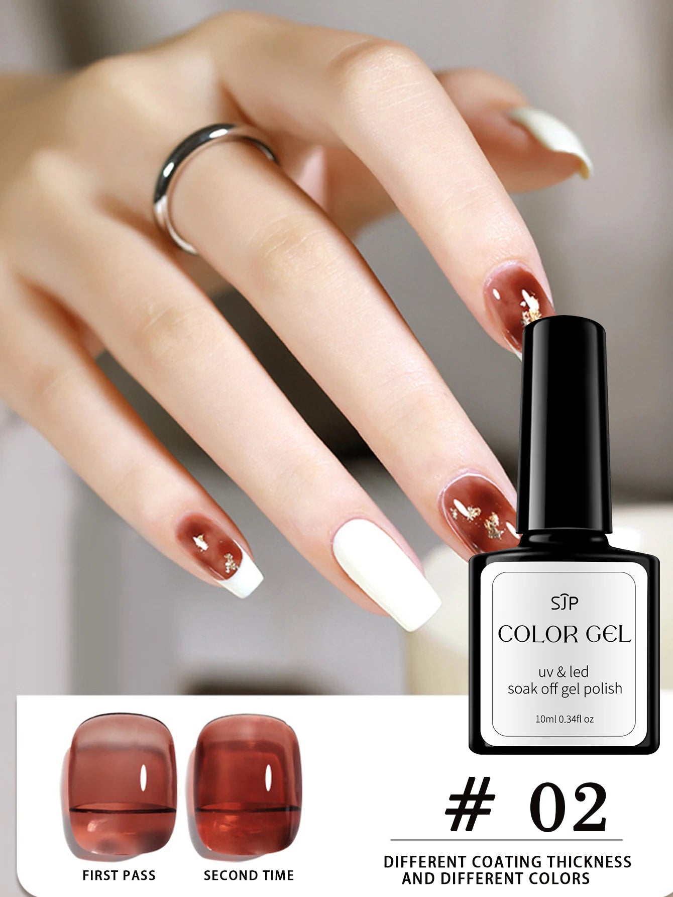 M&T Wear - Tortoise Sheer Orange Jelly Gel Nail Polish | UV Gel Polish Set (10ml)